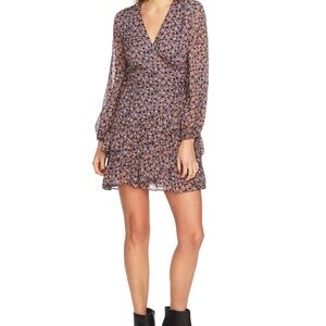 Elegant Floral Long Sleeve Dress